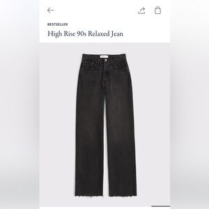 Abercrombie & Fitch Black High Rise 90s Relaxed Jeans